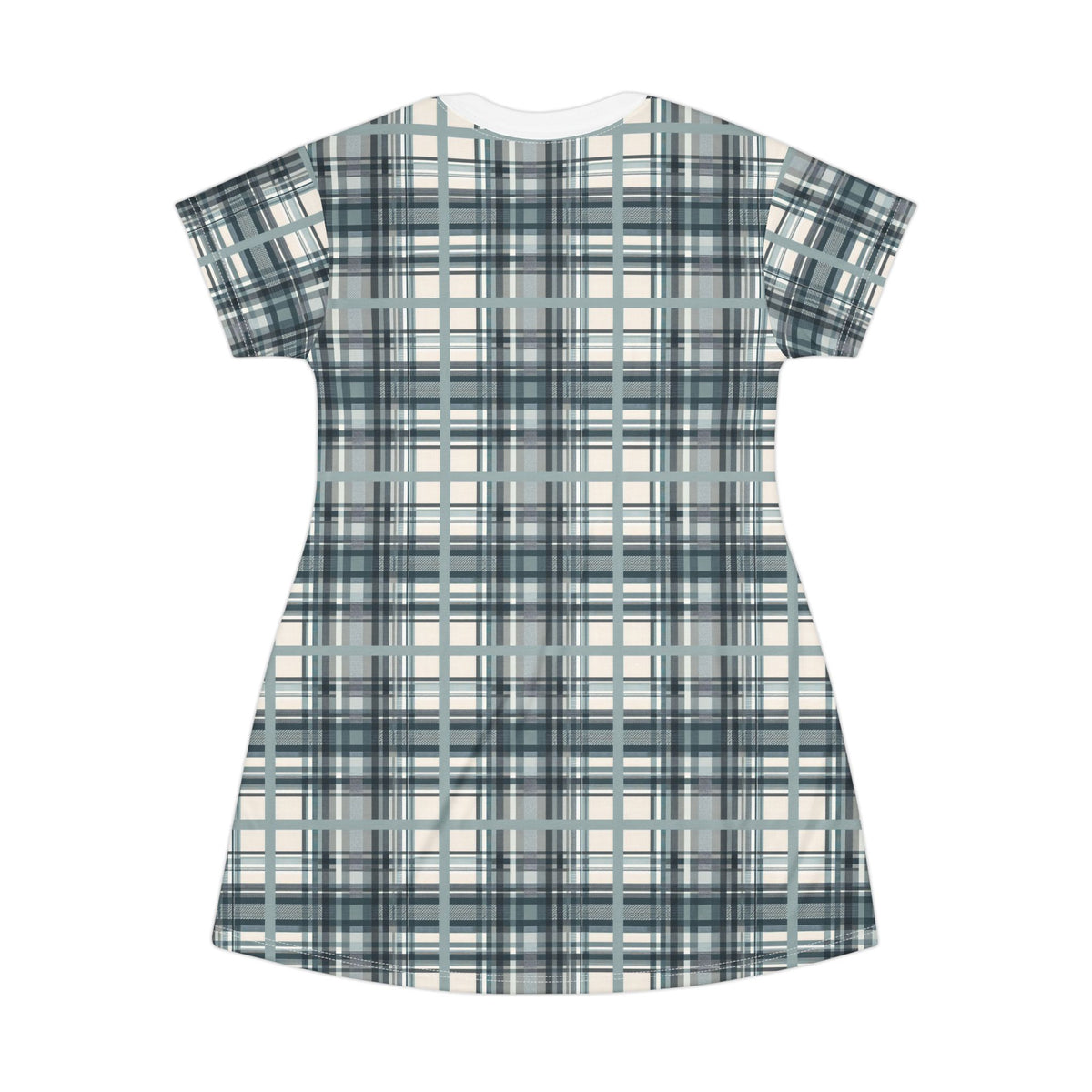Grey Tartan T-Shirt Dress