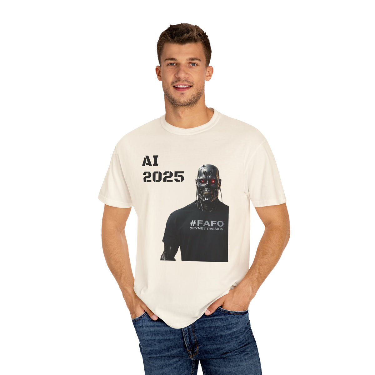 Funny AI 2025 FAFO Skynet Division T-shirt